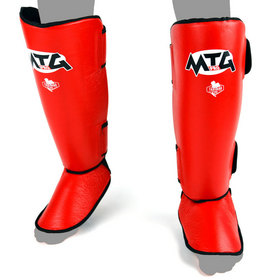 MTG Pro Shin Guards / Leather / Red