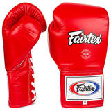 Fairtex BGL6 Red Leather Lace Up Muay Thai Gloves Fairtex BGL6 Red Leather Lace Up Muay Thai Gloves