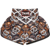 Twins Orange Calavera Muay Thai Shorts Twins Orange Calavera Muay Thai Shorts