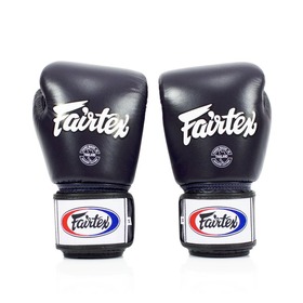 Fairtex BGV1 Blue 'Breathable' Leather Muay Thai Gloves