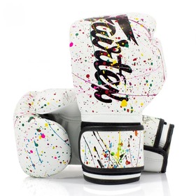 Fairtex BGV14 White Painter Muay Thai Gloves