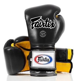 Fairtex BGV9 Black & Yellow Mexican Muay Thai Gloves