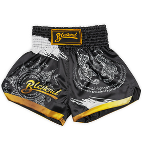 Blegend Muay Thai Shorts / Tiger / Black Silver