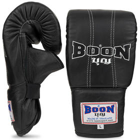 Boon Sport Black Muay Thai Bag Gloves