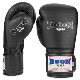 Boon Sport Black Compact Muay Thai Gloves