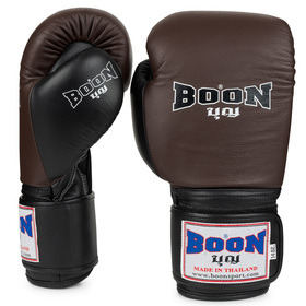 Boon Sport Brown & Black Compact Muay Thai Gloves