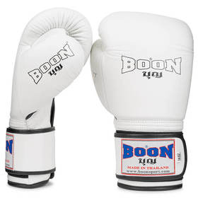 Boon Sport White Compact Muay Thai Gloves