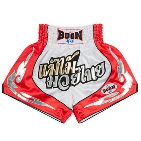 Boon Sport MT39 Red & White Muay Thai Shorts 