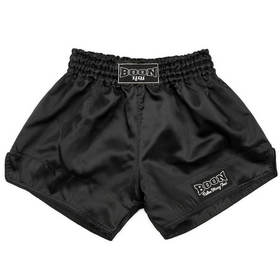 Boon All Black Retro Muay Thai Shorts