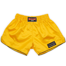 Boon Sport Muay Thai Shorts / Retro / Yellow Gold