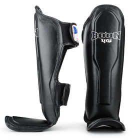 Boon Sport Black Muay Thai Shin Guards
