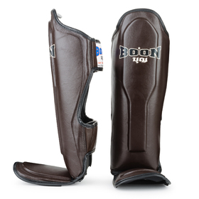 Boon Sport Brown Muay Thai Shin Guards