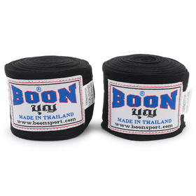 Boon Sport 3.5m Black Muay Thai Handwraps