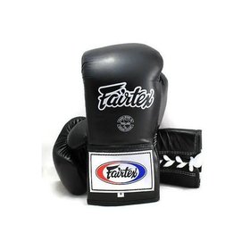 Fairtex Lace Up Boxing Gloves / BGL6 / Black