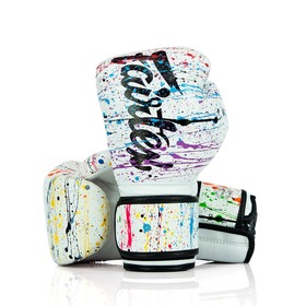 Fairtex BGV14 White Painter Muay Thai Gloves