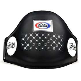 Fairtex BPV1 Black Leather Muay Thai Belly Pad