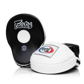 Fairtex FMV9 Black-White Contoured Muay Thai Focus Mitts