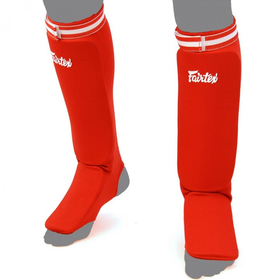 Fairtex SPE Red Cotton Competition Shin Guards
