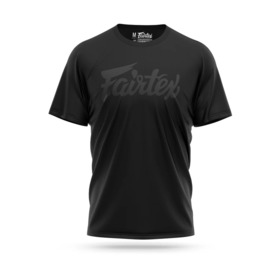 Fairtex TST180 Black Script Cotton Muay Thai T-Shirt