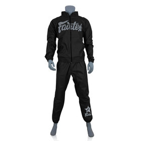 Fairtex VS3 Black & Grey Vinyl Muay Thai Sweatsuit