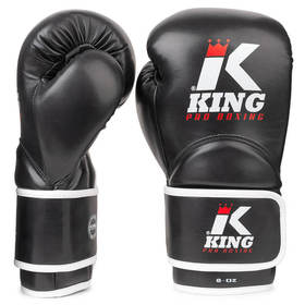 King Pro Kids Boxing Gloves / Semi-Leather / Black 