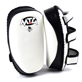 MTG Pro Curved Thai Pads Deluxe Black Red Muay Thai Boxing KPL3 