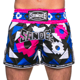 Black /& Green Sandee Muay Thai Shorts Inca Blue Medium