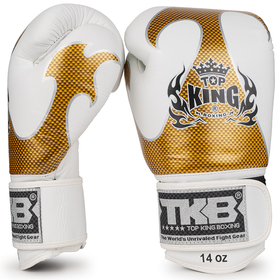 Top King Boxing Gloves / Empower / White Gold