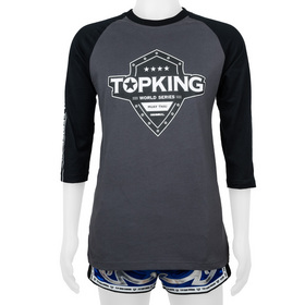 Top King T-Shirt / Long Sleeve / Grey Black