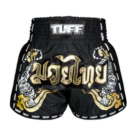 TUFF MSC120 Twin Tiger Black Muay Thai Shorts