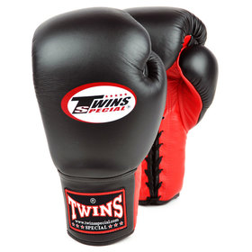  Twins Boxing Gloves / Lace-up / BGLL1 Black Red