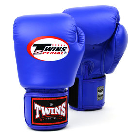 Twins BGVL3 Blue Leather Muay Thai Gloves