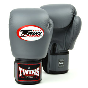 Twins BGVL3 Grey Leather Muay Thai Gloves