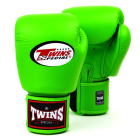 Twins BGVL3 Green Leather Muay Thai Gloves