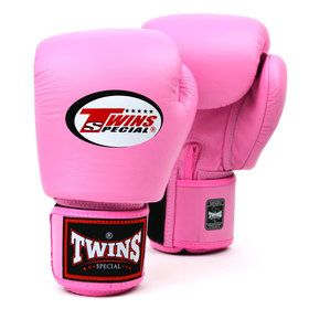 Twins BGVL3 Pink Leather Muay Thai Gloves