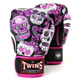 Twins FBGVL3-52 Pink Skull Muay Thai Gloves