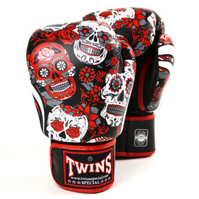 Twins FBGVL3-52 Red Skull Muay Thai Gloves