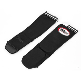 Twins Black Cotton Competition Shin Guards