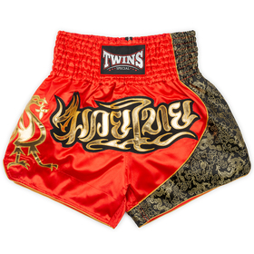 Twins T151 Red & Gold Muay Thai Shorts