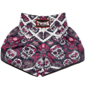 Twins Orange Calavera Muay Thai Shorts