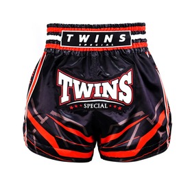 Twins Racing Black & Red Muay Thai Shorts