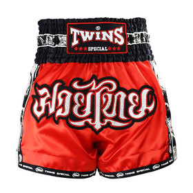 Twins Red & Black Skull Muay Thai Shorts