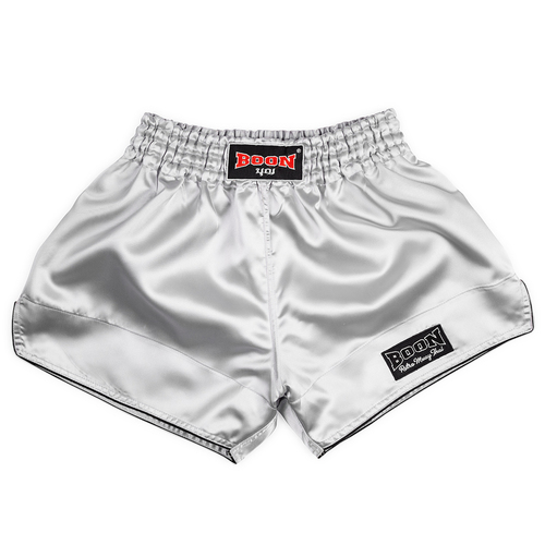 Boon Sport Muay Thai Shorts / Retro / Silver