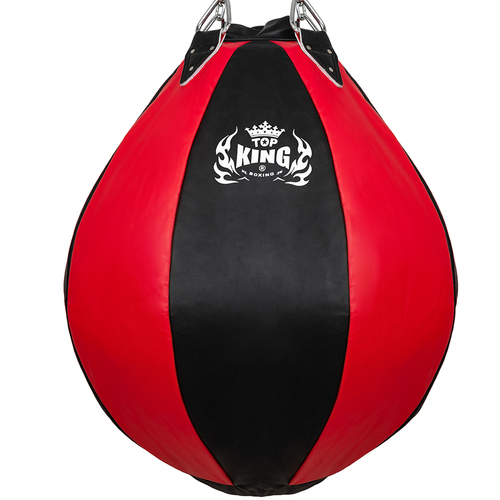 Top King Boxing Tear Drop Bag / Heavy / Black Red (unfilled)