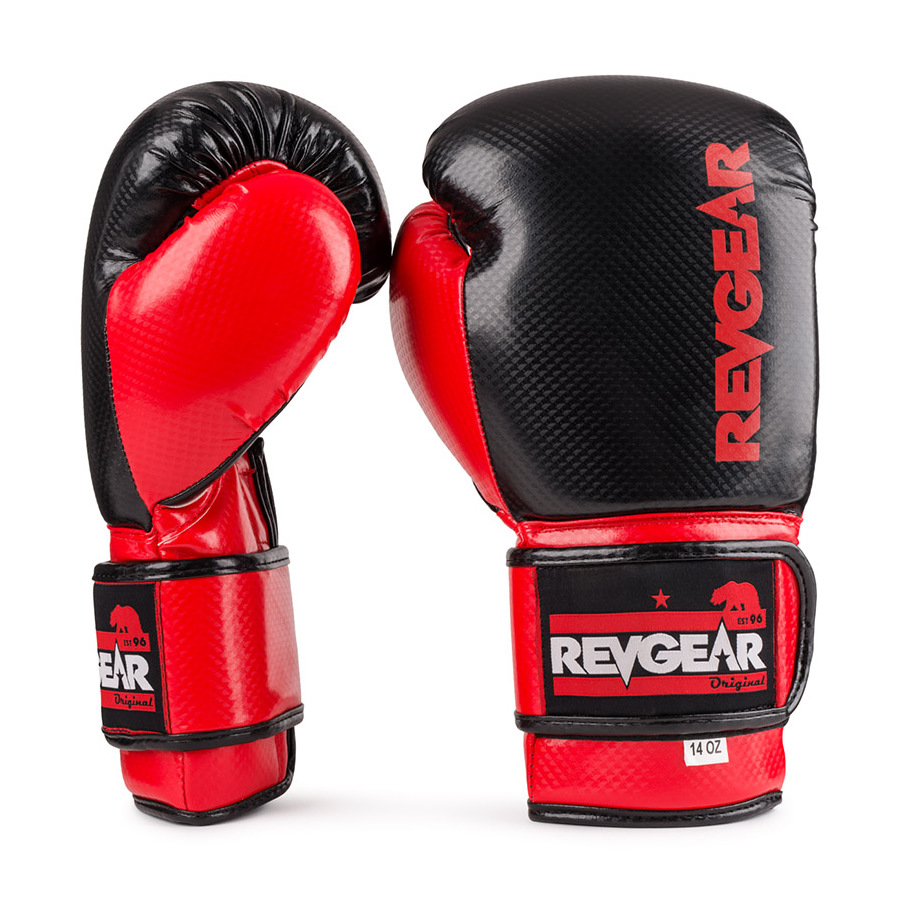 red and black boxing gloves