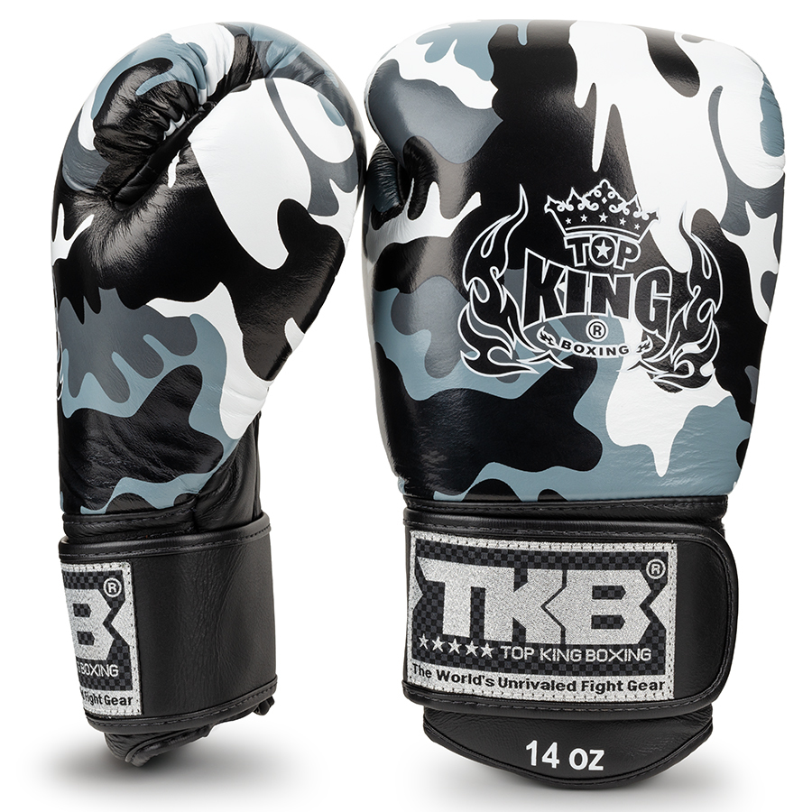 Top King Empower Velcro Boxing Gloves Camoflage