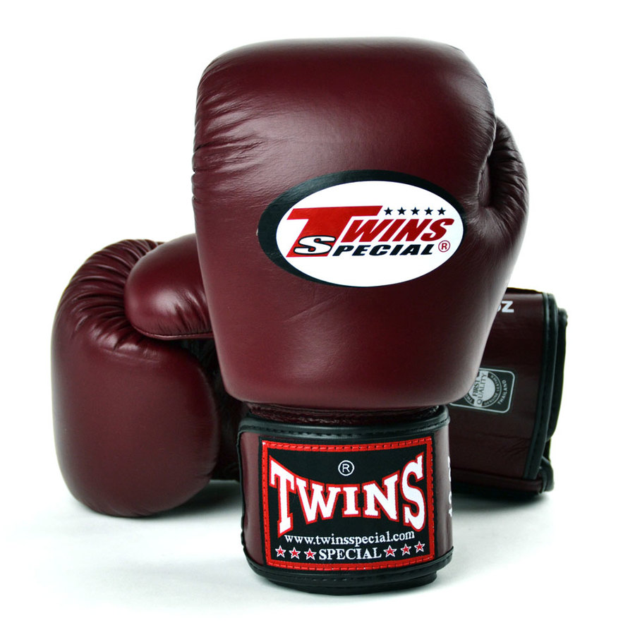 Boxing Muay Thai Twins Boxing Gloves FREE P&P Maroon MMA 