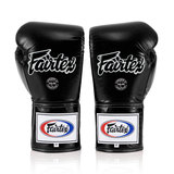 Fairtex BGL6 Black Leather Lace Up Muay Thai Gloves Fairtex BGL6 Black Leather Lace Up Muay Thai Gloves