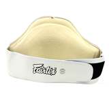 Fairtex BPV1 White-Black Leather Muay Thai Belly Pad Fairtex BPV1 White-Black Leather Muay Thai Belly Pad