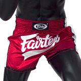 Fairtex BS1704 Red & White Muay Thai Shorts Fairtex BS1704 Red & White Muay Thai Shorts